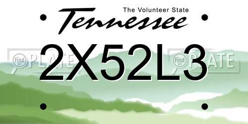 2X52L3 Tennessee License Plate