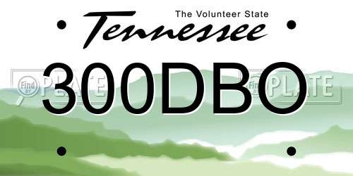 300DBO Tennessee License Plate