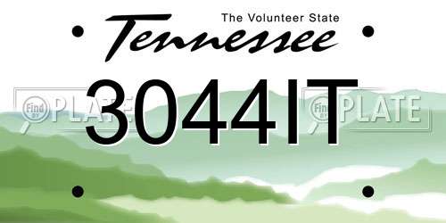 3044IT Tennessee License Plate