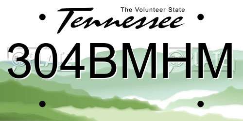304BMHM Tennessee License Plate