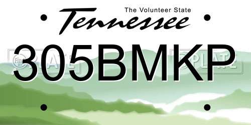 305BMKP Tennessee License Plate