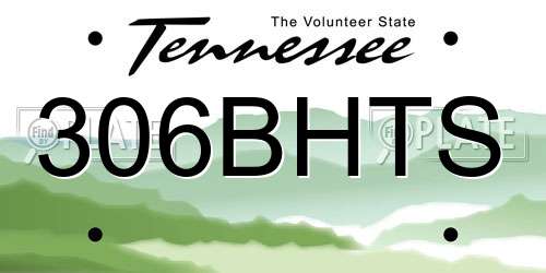 306BHTS Tennessee License Plate
