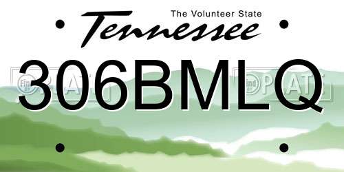 306BMLQ Tennessee License Plate