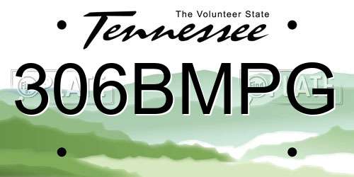 306BMPG Tennessee License Plate