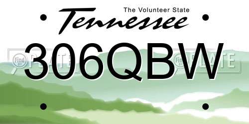 306QBW Tennessee License Plate