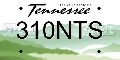 310NTS Tennessee License Plate