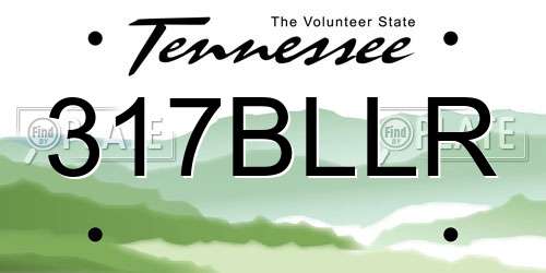 317BLLR Tennessee License Plate