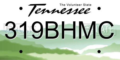 319BHMC Tennessee License Plate