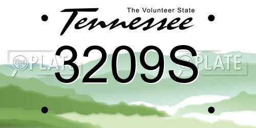 3209S Tennessee License Plate