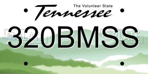 320BMSS Tennessee License Plate