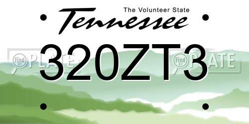 320ZT3 Tennessee License Plate