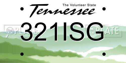 321ISG Tennessee License Plate