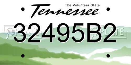 32495B2 Tennessee License Plate