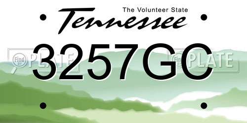 3257GC Tennessee License Plate