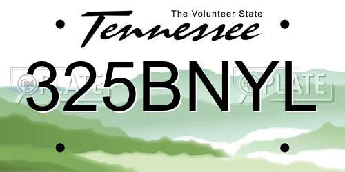 325BNYL Tennessee License Plate