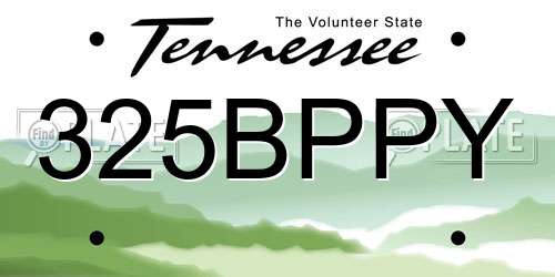 325BPPY Tennessee License Plate