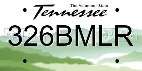 326BMLR Tennessee License Plate