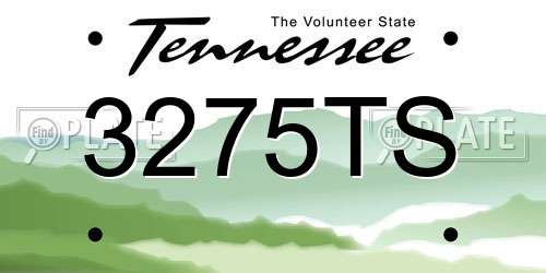 3275TS Tennessee License Plate