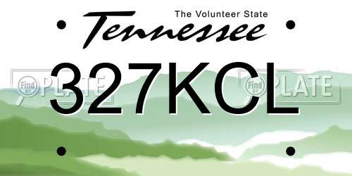 327KCL Tennessee License Plate