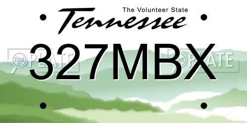 327MBX Tennessee License Plate