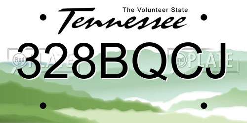 328BQCJ Tennessee License Plate