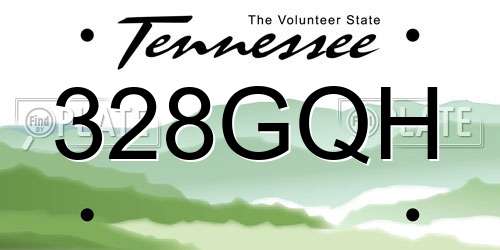 328GQH Tennessee License Plate