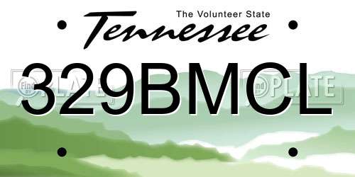 329BMCL Tennessee License Plate