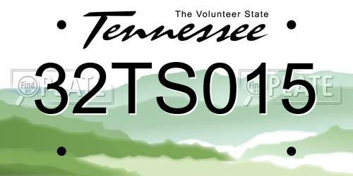 32TS015 Tennessee License Plate