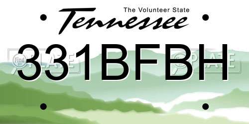 331BFBH Tennessee License Plate