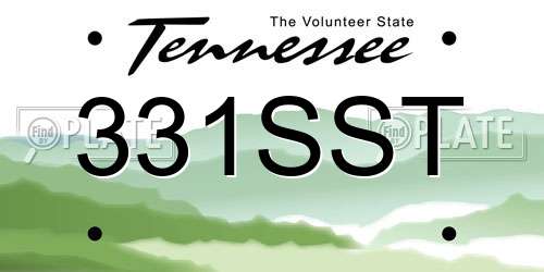 331SST Tennessee License Plate