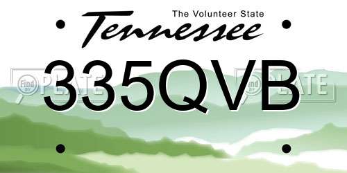 335QVB Tennessee License Plate