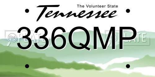 336QMP Tennessee License Plate