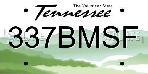 337BMSF Tennessee License Plate