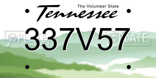 337V57 Tennessee License Plate