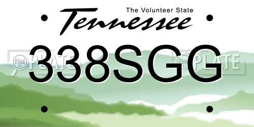 338SGG Tennessee License Plate
