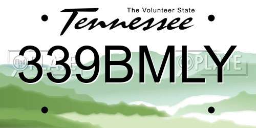 339BMLY Tennessee License Plate