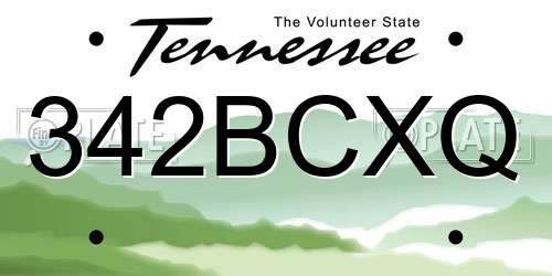 342BCXQ Tennessee License Plate
