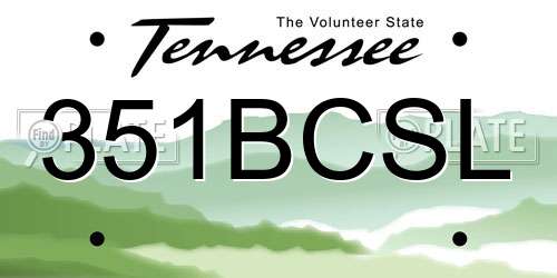 351BCSL Tennessee License Plate