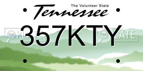 357KTY Tennessee License Plate