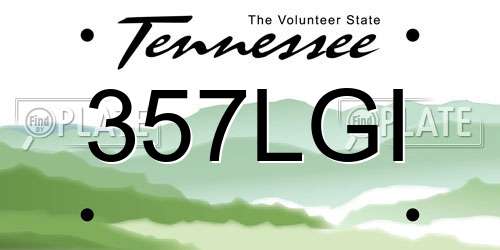 357LGI Tennessee License Plate