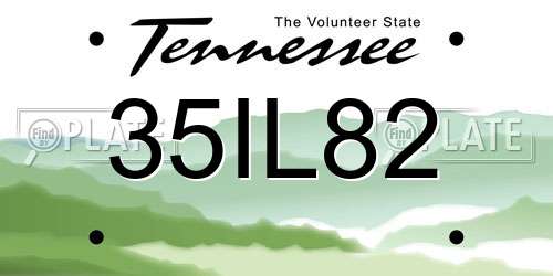 35IL82 Tennessee License Plate