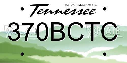 370BCTC Tennessee License Plate