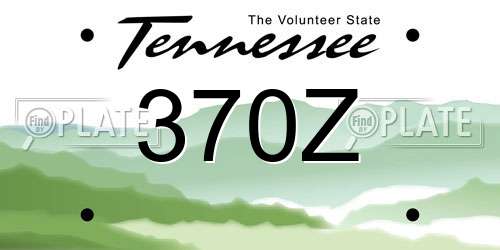 370Z Tennessee License Plate