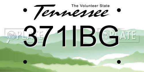 371IBG Tennessee License Plate