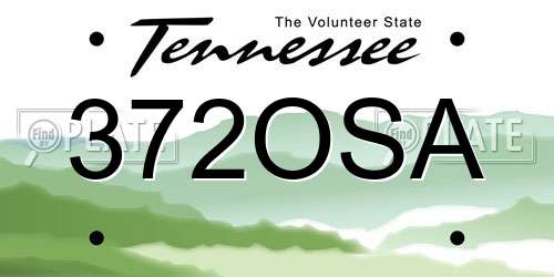 372OSA Tennessee License Plate