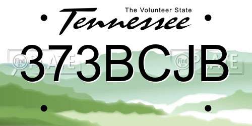 373BCJB Tennessee License Plate
