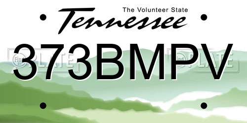 373BMPV Tennessee License Plate
