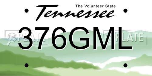 376GML Tennessee License Plate
