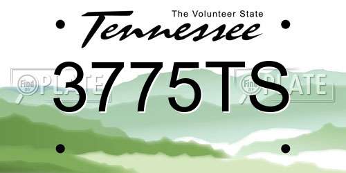 3775TS Tennessee License Plate