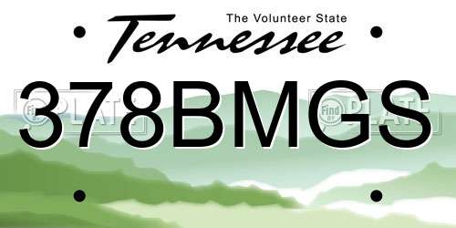 378BMGS Tennessee License Plate